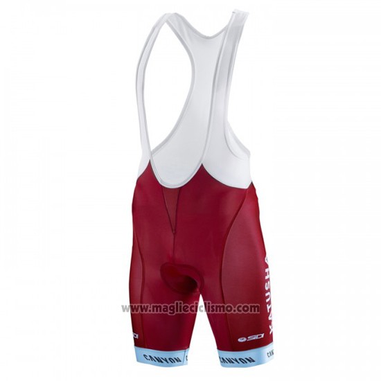 2016 Abbigliamento Ciclismo Katusha Alpecin Bianco e Rosso Manica Corta e Salopette